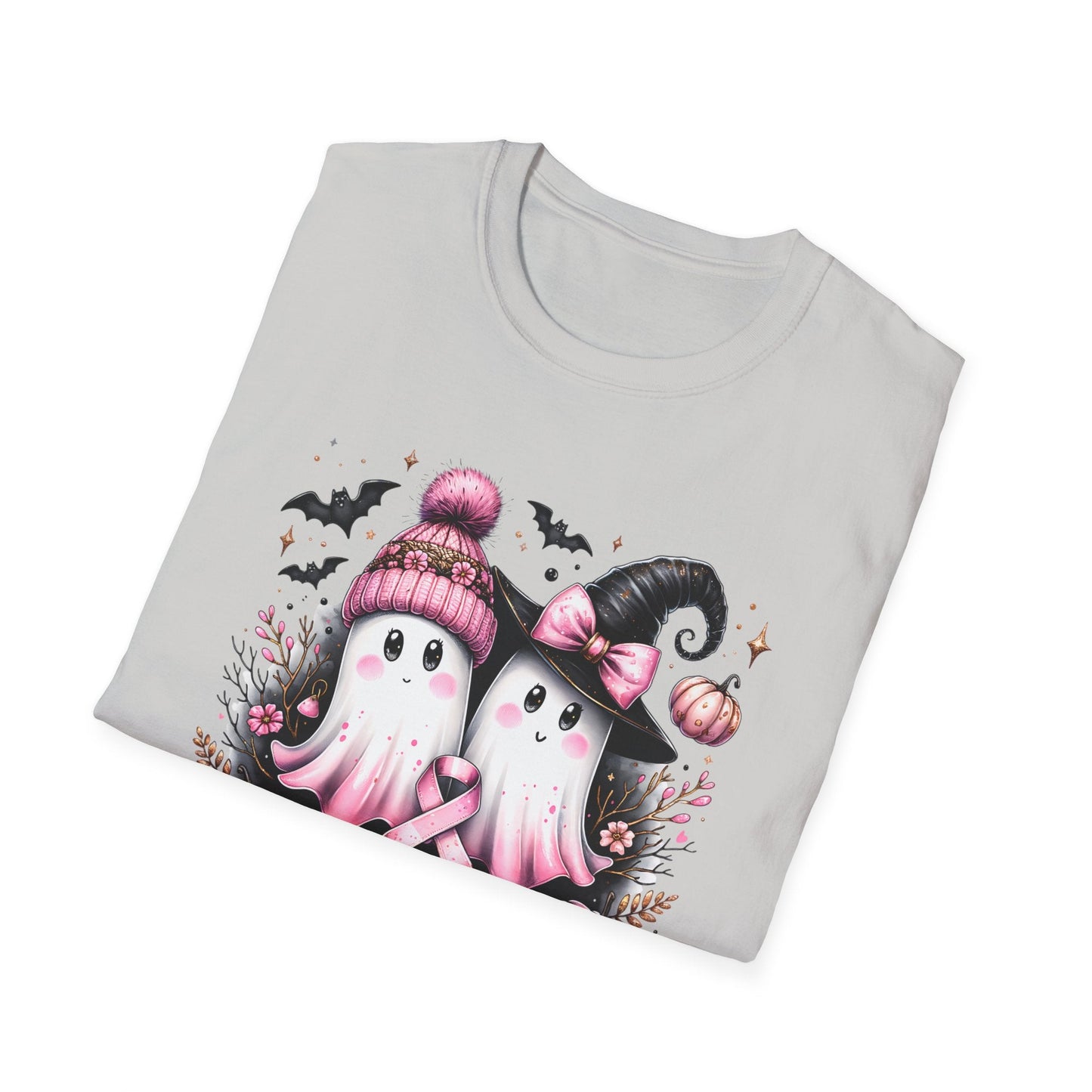 Breast Cancer Ghost Unisex Softstyle T-Shirt - L.W. Unlimited Custom Design Space