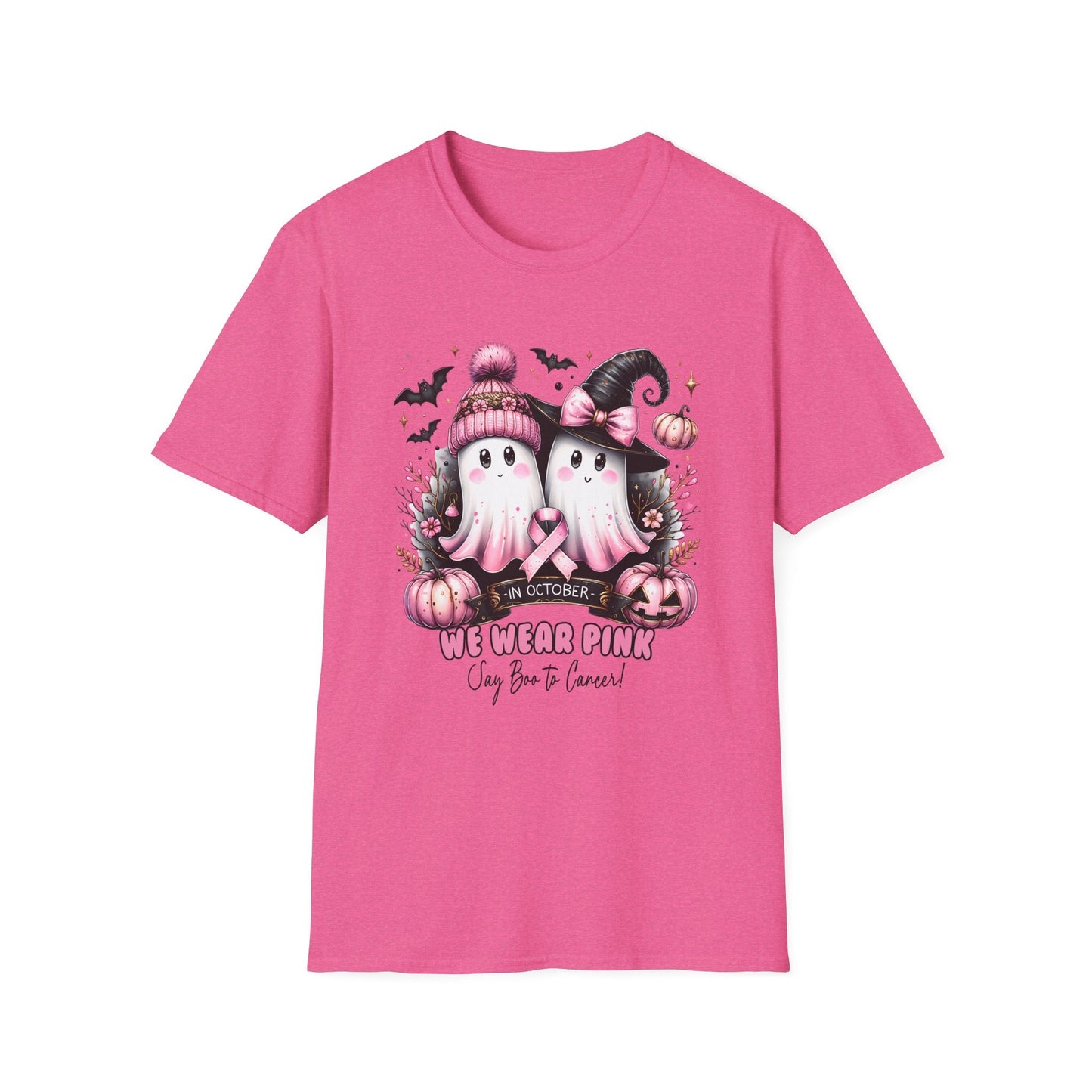 Breast Cancer Ghost Unisex Softstyle T-Shirt - L.W. Unlimited Custom Design Space