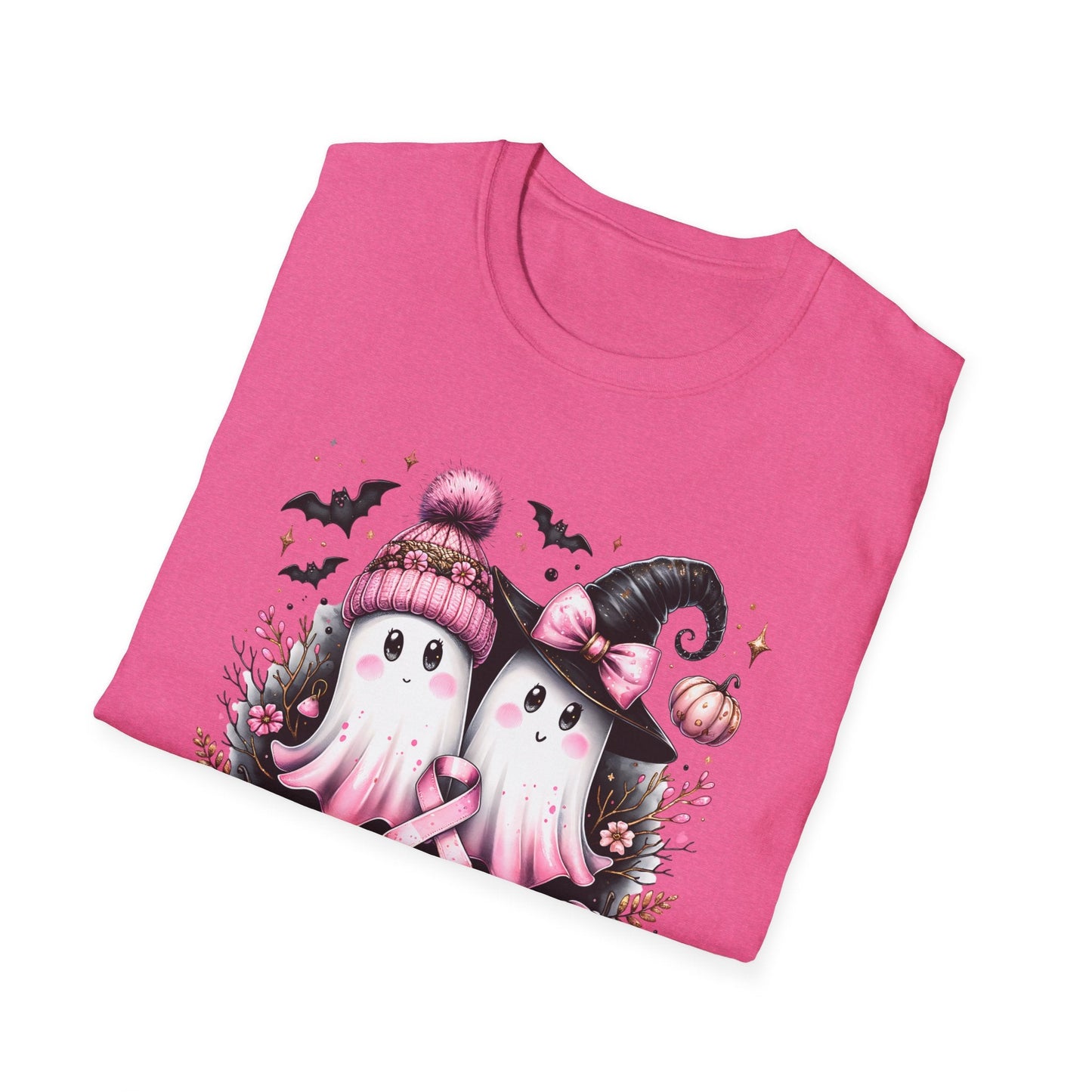 Breast Cancer Ghost Unisex Softstyle T-Shirt - L.W. Unlimited Custom Design Space