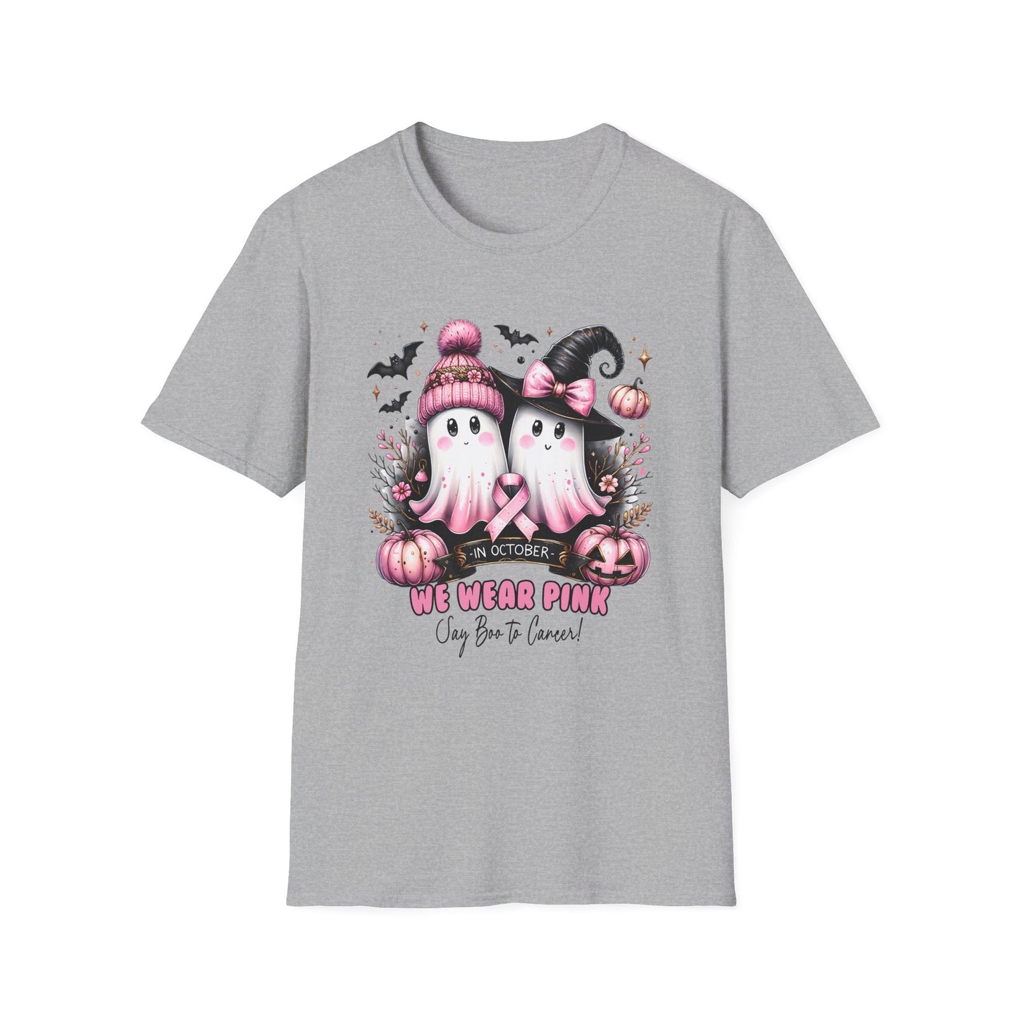 Breast Cancer Ghost Unisex Softstyle T-Shirt - L.W. Unlimited Custom Design Space