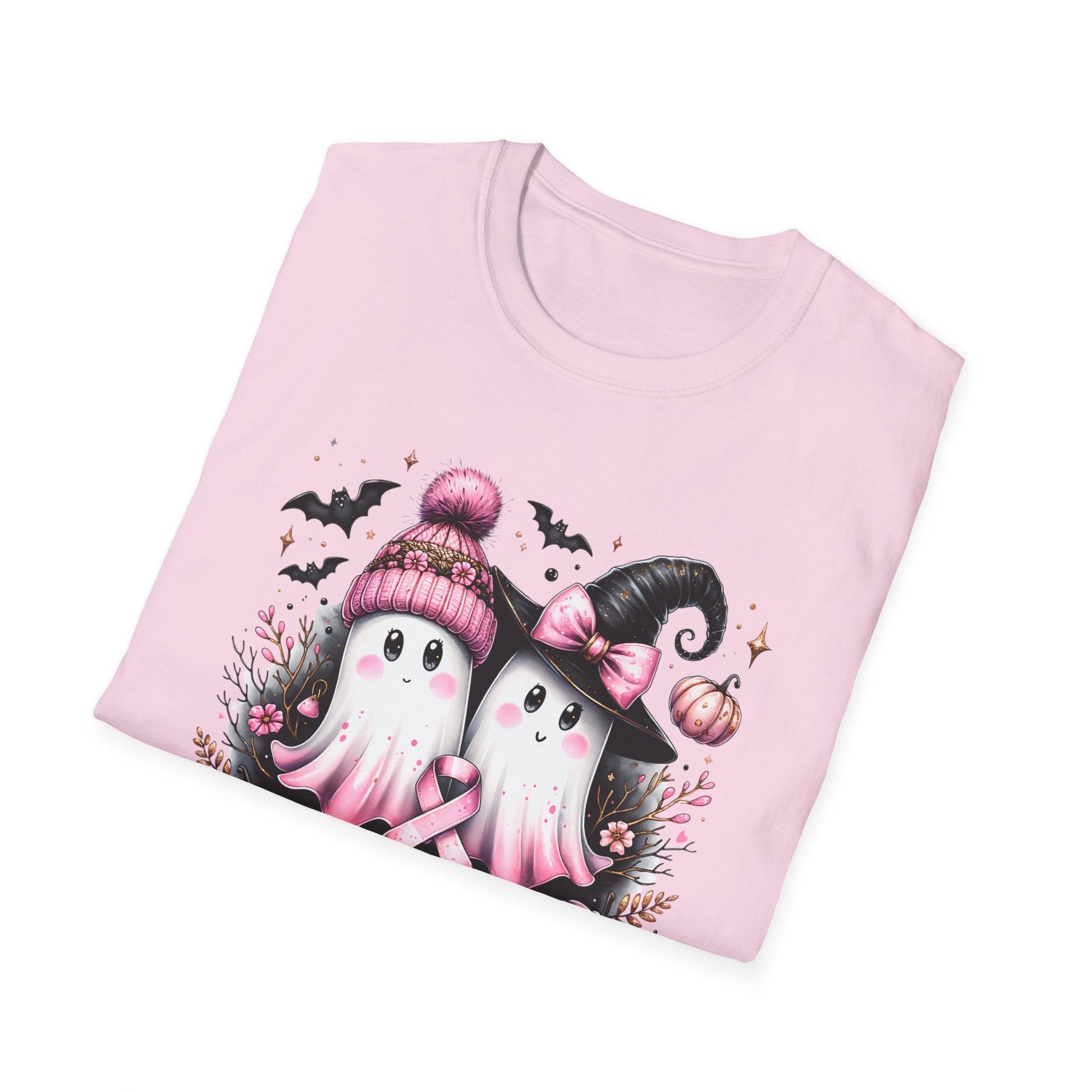 Breast Cancer Ghost Unisex Softstyle T-Shirt - L.W. Unlimited Custom Design Space