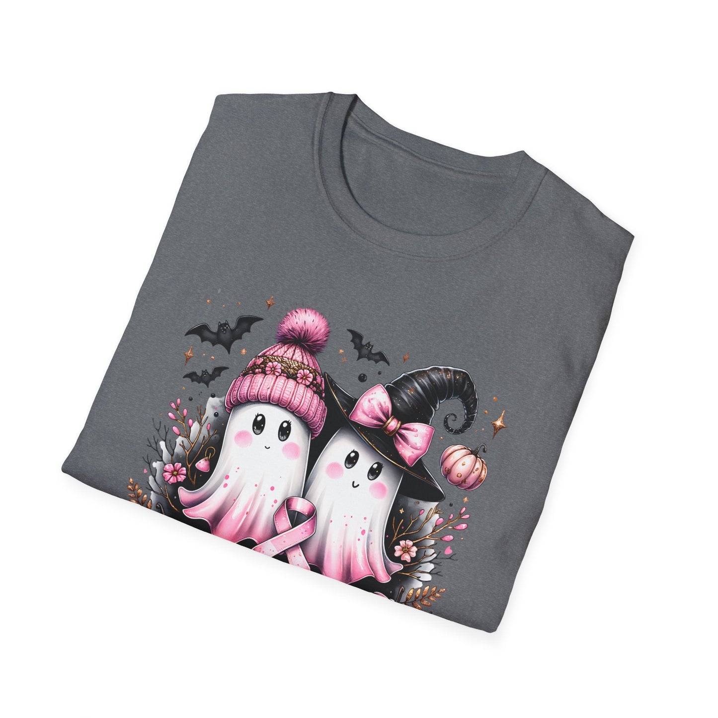 Breast Cancer Ghost Unisex Softstyle T-Shirt - L.W. Unlimited Custom Design Space