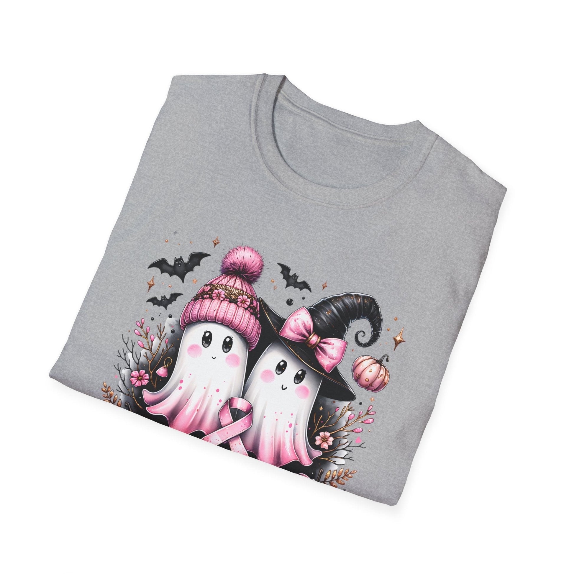 Breast Cancer Ghost Unisex Softstyle T-Shirt - L.W. Unlimited Custom Design Space