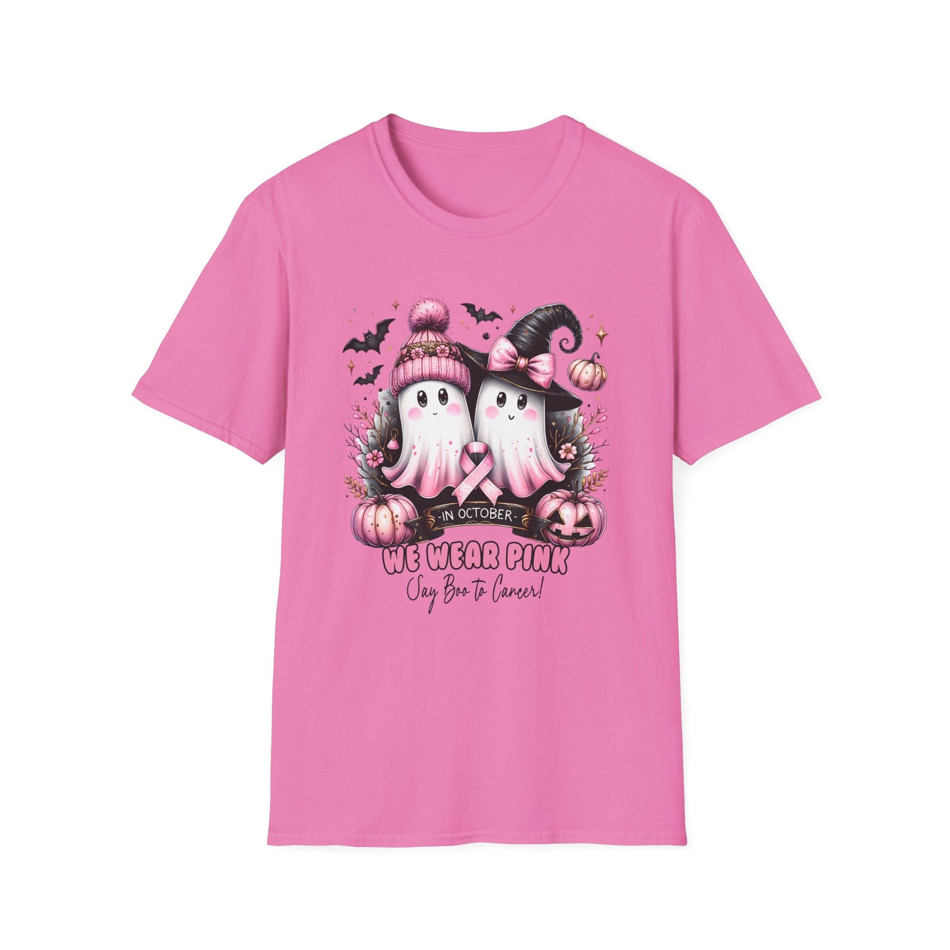 Breast Cancer Ghost Unisex Softstyle T-Shirt - L.W. Unlimited Custom Design Space