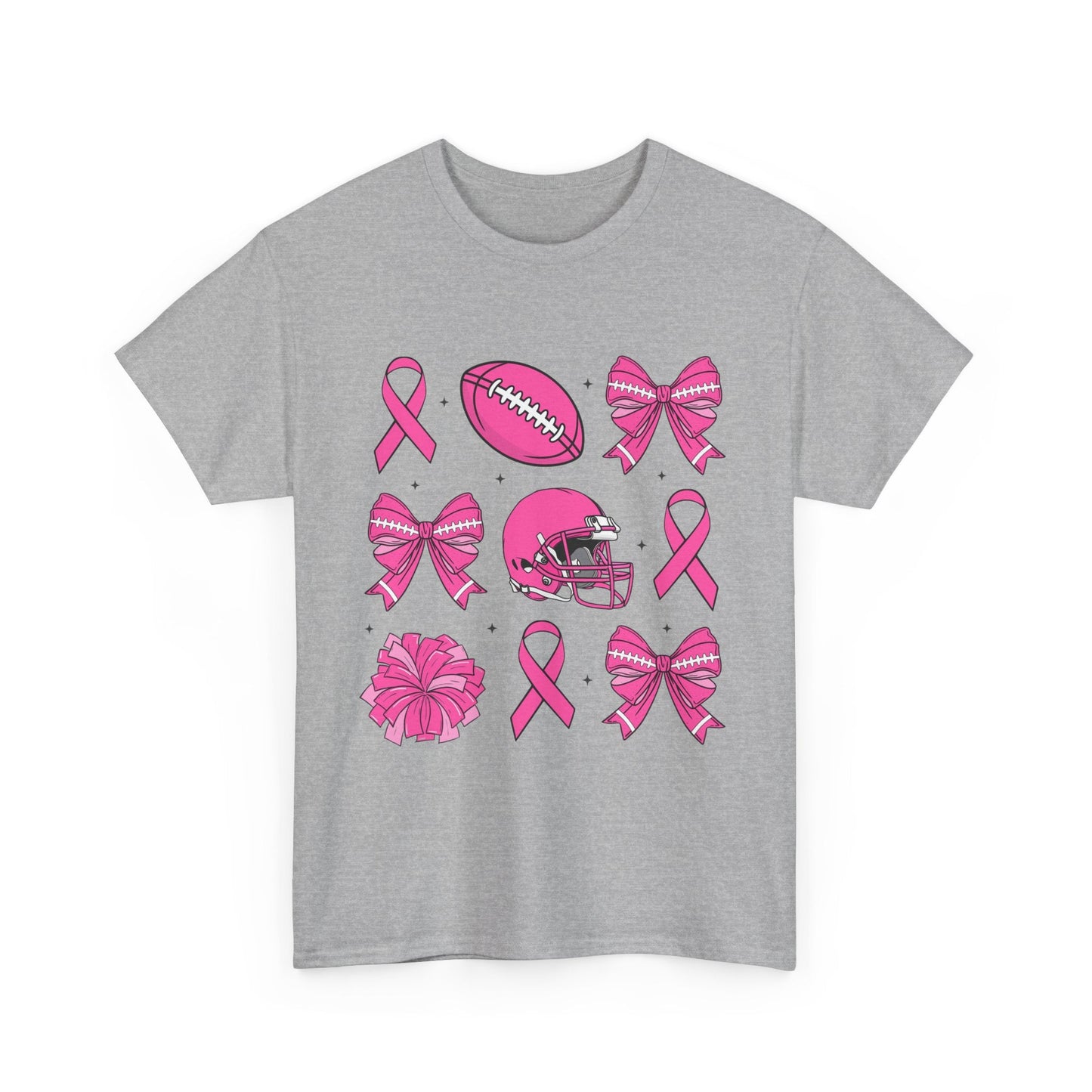 Breast Cancer Tackle Unisex Heavy Cotton Tee - L.W. Unlimited Custom Design Space