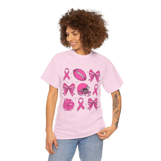 Breast Cancer Tackle Unisex Heavy Cotton Tee - L.W. Unlimited Custom Design Space