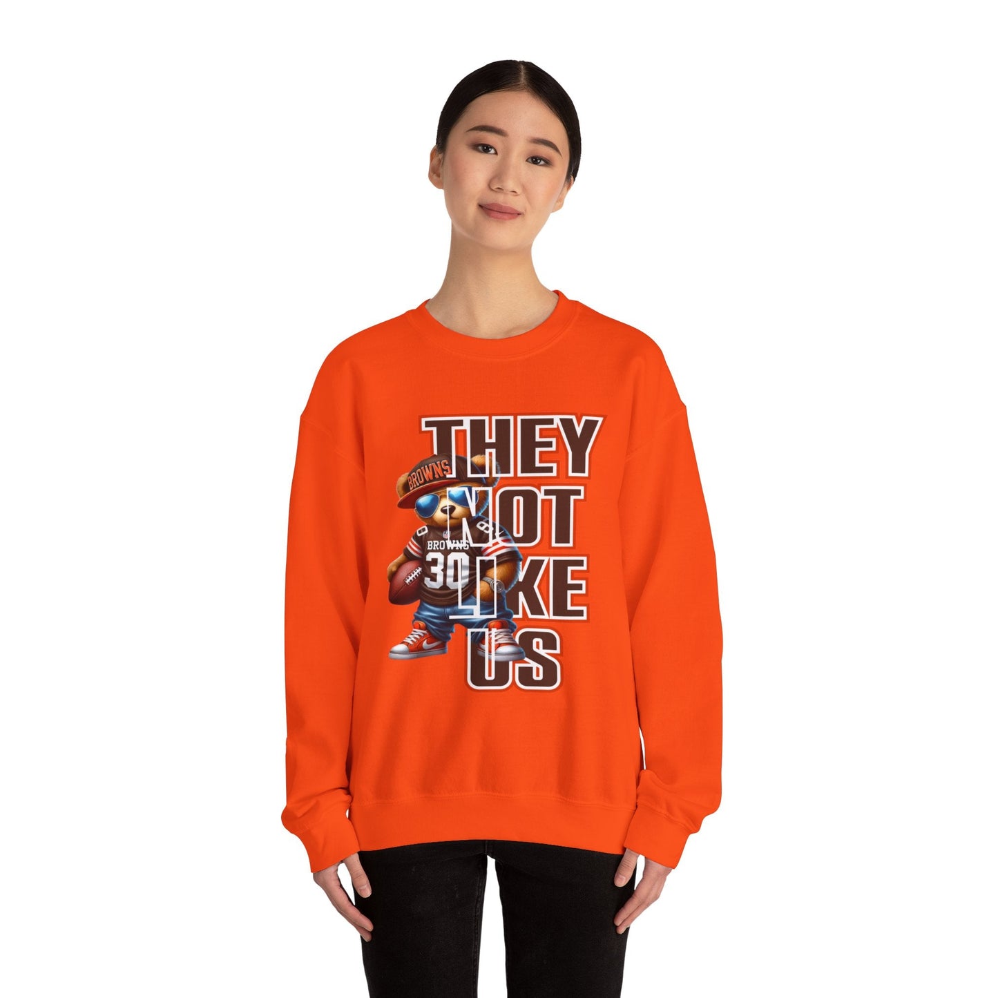 Browns...THEY NOT LIKE US! Unisex Heavy Blend™ Crewneck Sweatshirt - L.W. Unlimited Custom Design Space