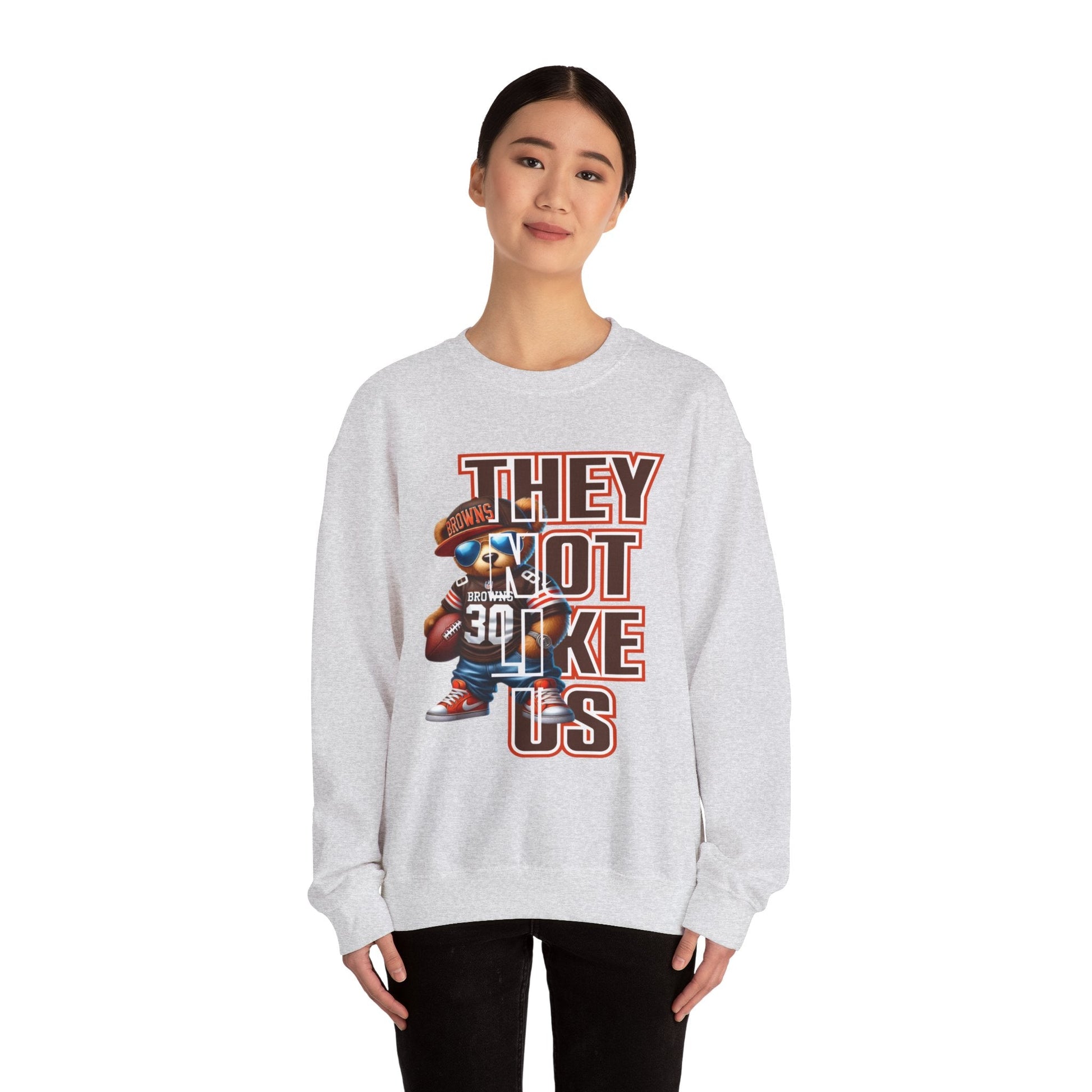 Browns...THEY NOT LIKE US! Unisex Heavy Blend™ Crewneck Sweatshirt - L.W. Unlimited Custom Design Space