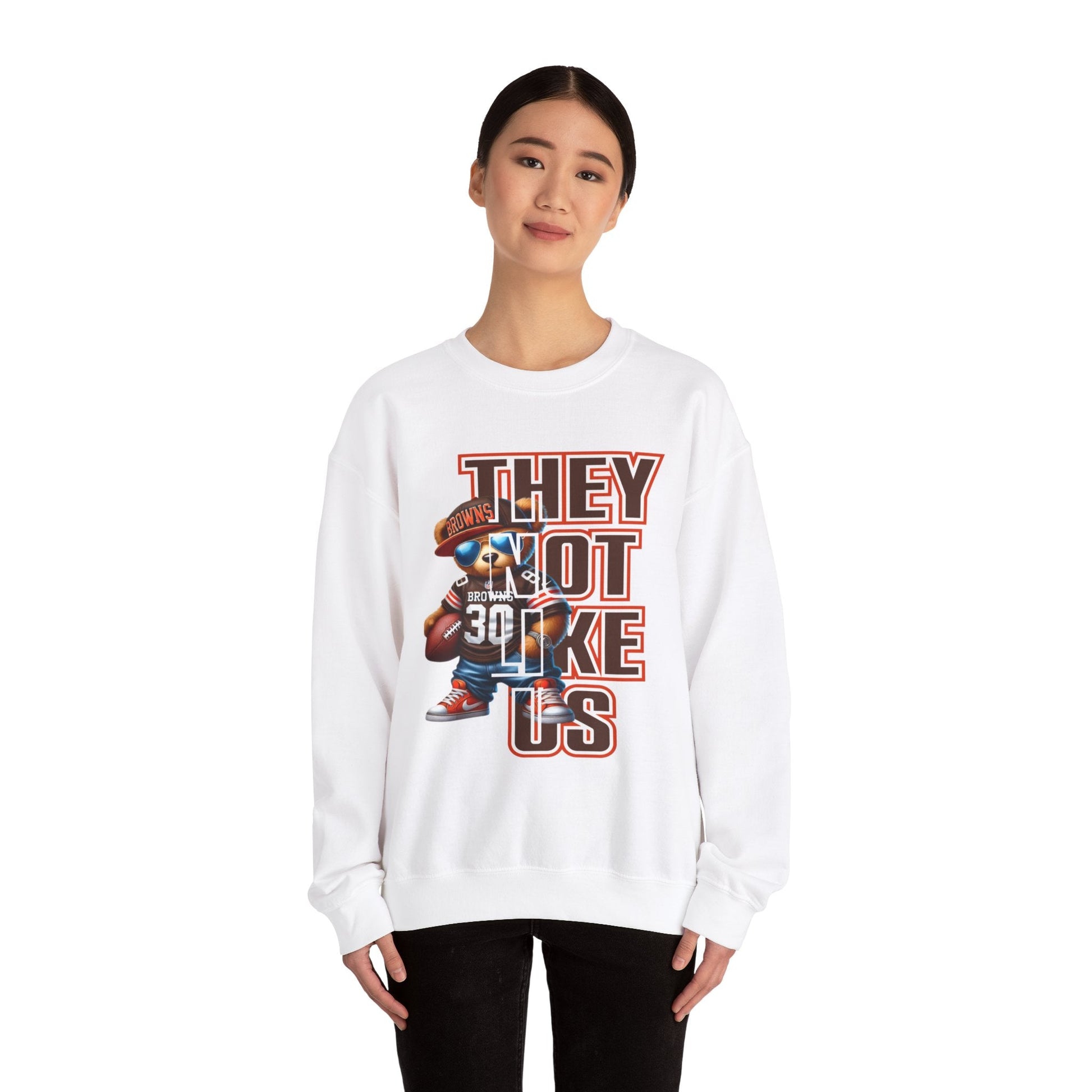 Browns...THEY NOT LIKE US! Unisex Heavy Blend™ Crewneck Sweatshirt - L.W. Unlimited Custom Design Space