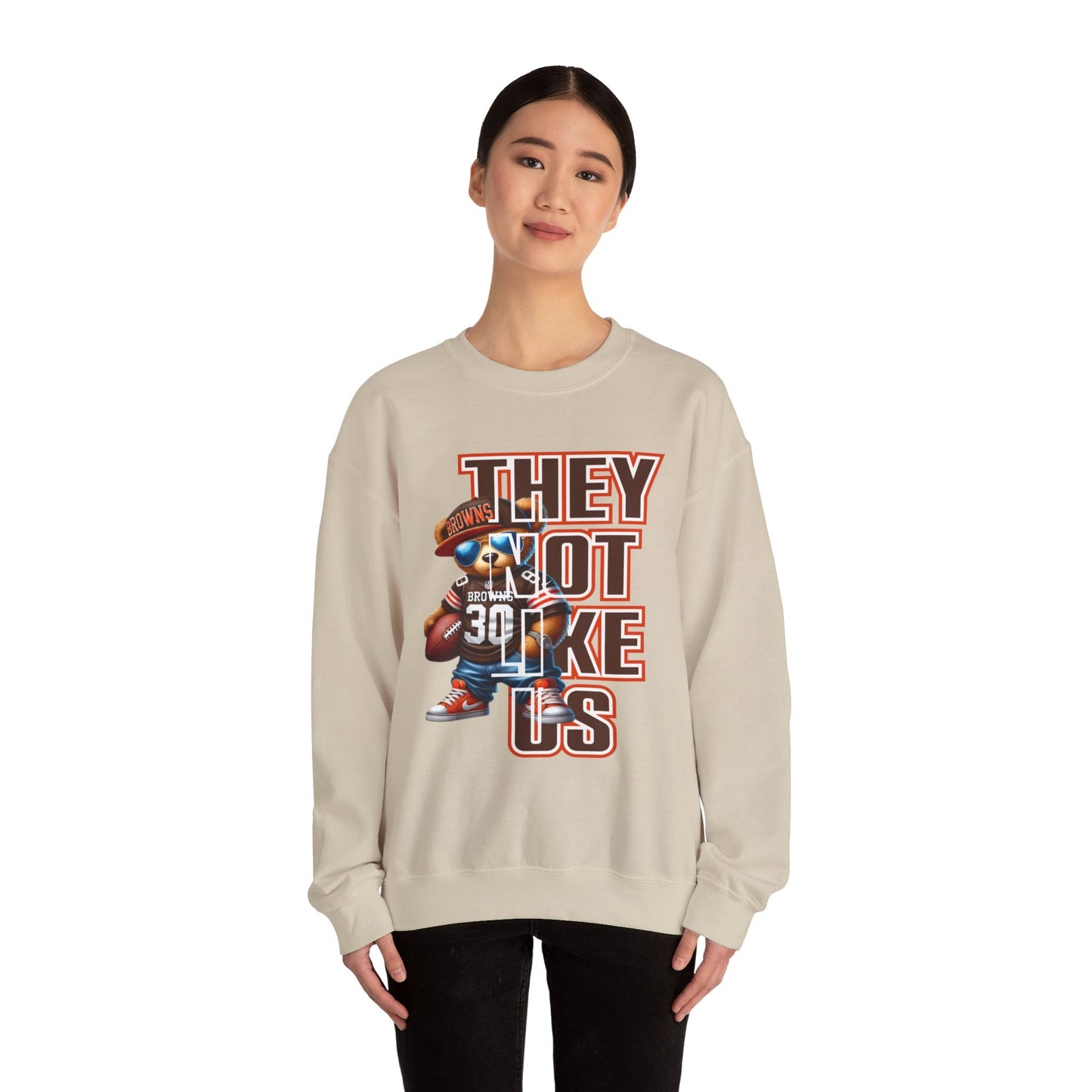 Browns...THEY NOT LIKE US! Unisex Heavy Blend™ Crewneck Sweatshirt - L.W. Unlimited Custom Design Space