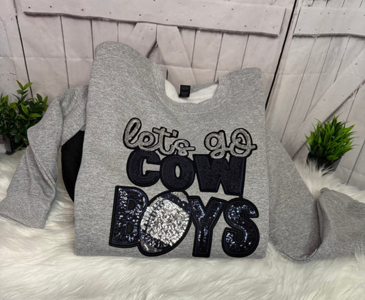 Dallas Cowboys Sequin Crewneck - L.W. Unlimited Custom Design Space