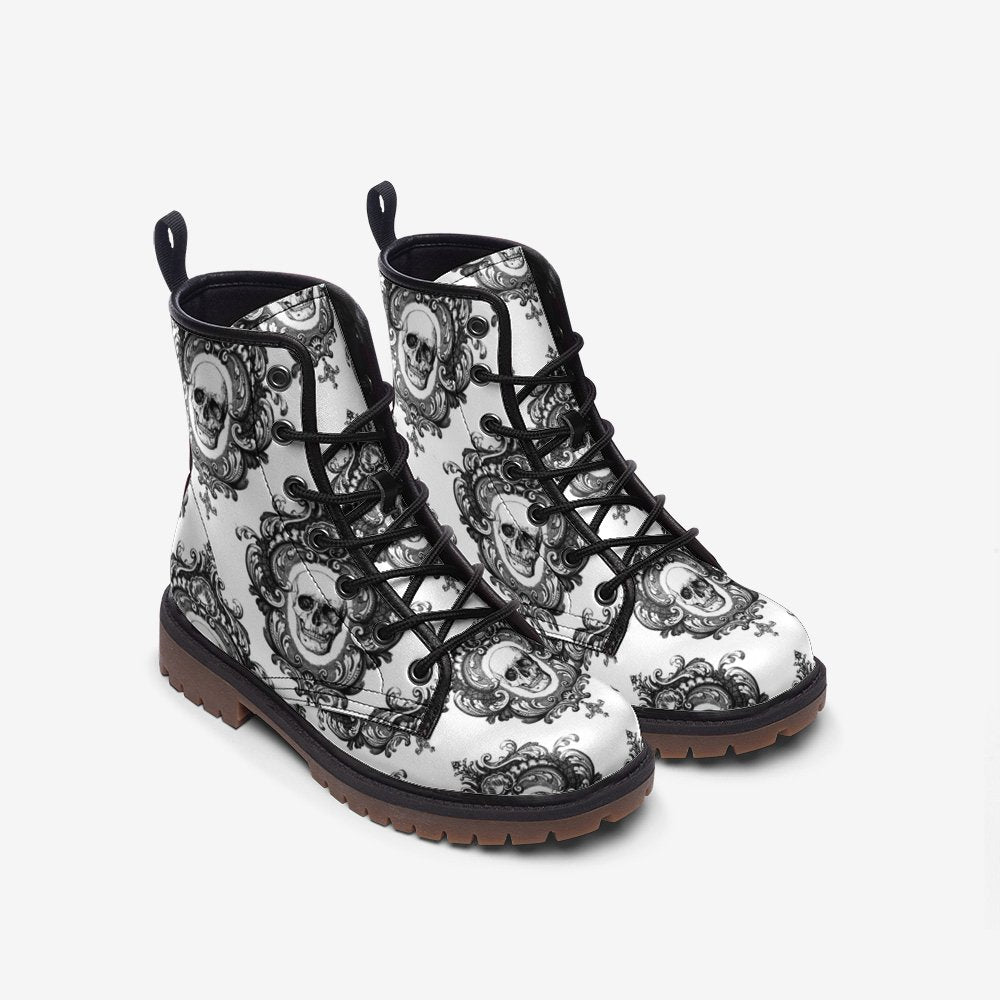 Gothic Skull Casual Leather Lightweight boots MT - L.W. Unlimited Custom Design Space