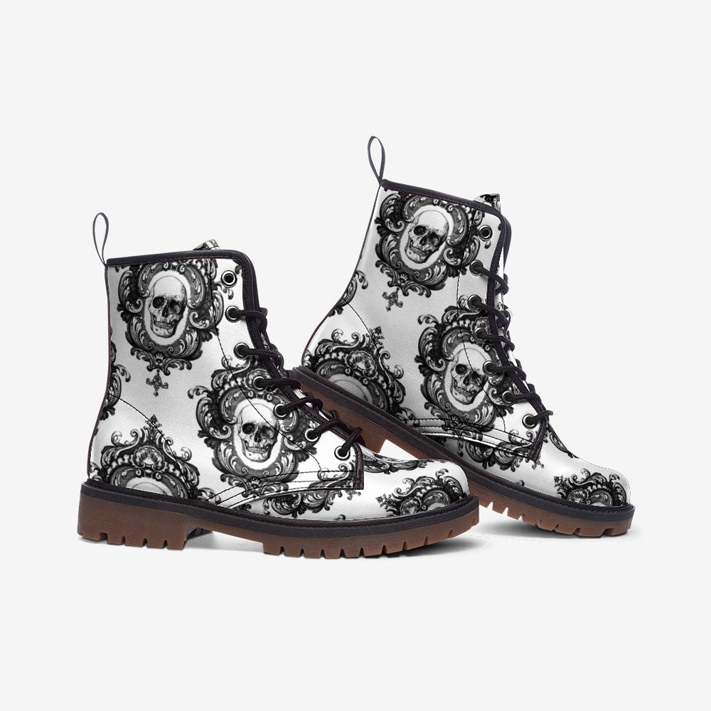 Gothic Skull Casual Leather Lightweight boots MT - L.W. Unlimited Custom Design Space