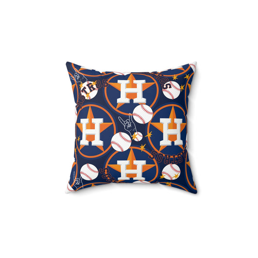 Houston Astro's Spun Polyester Square Pillow - L.W. Unlimited Custom Design Space