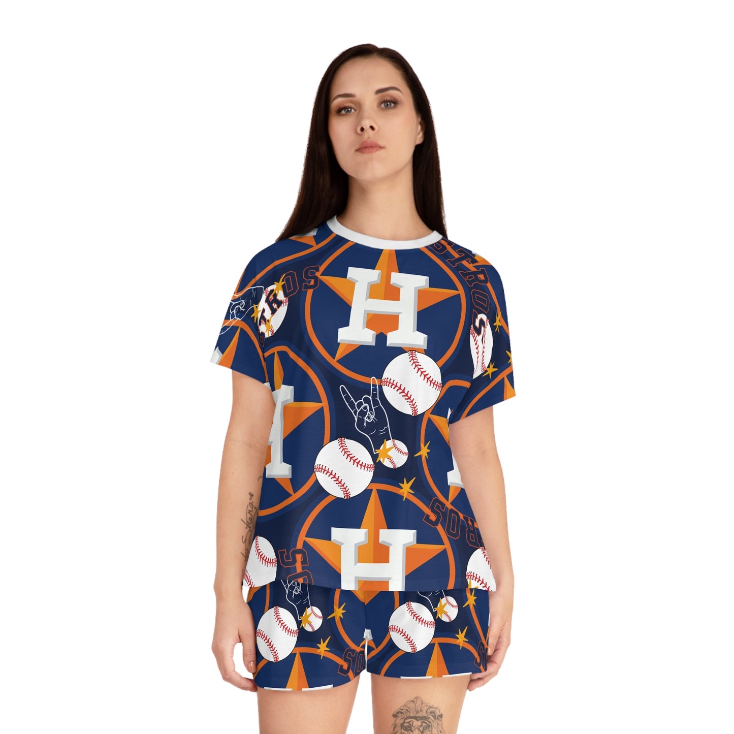 Houston Astro's Women's Short Pajama Set - L.W. Unlimited Custom Design Space