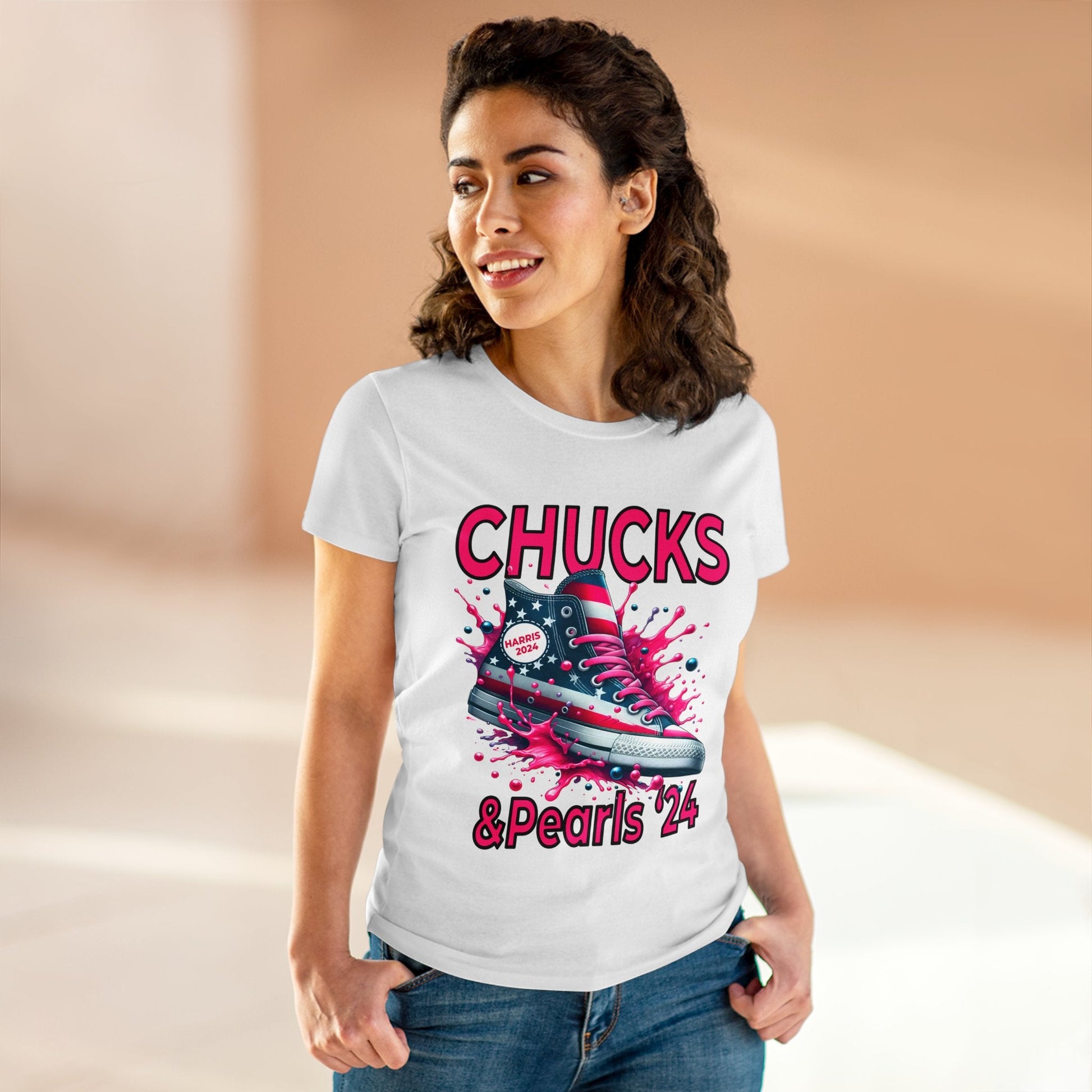 Kamala Harris Women's Midweight Cotton Tee - L.W. Unlimited Custom Design Space