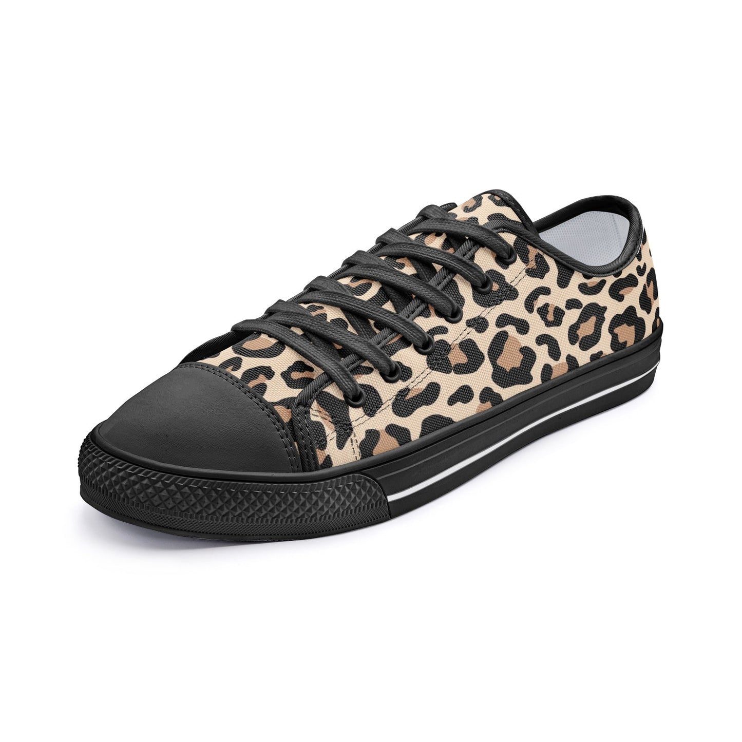 Leopard Unisex Low Top Canvas Shoes - L.W. Unlimited Custom Design Space