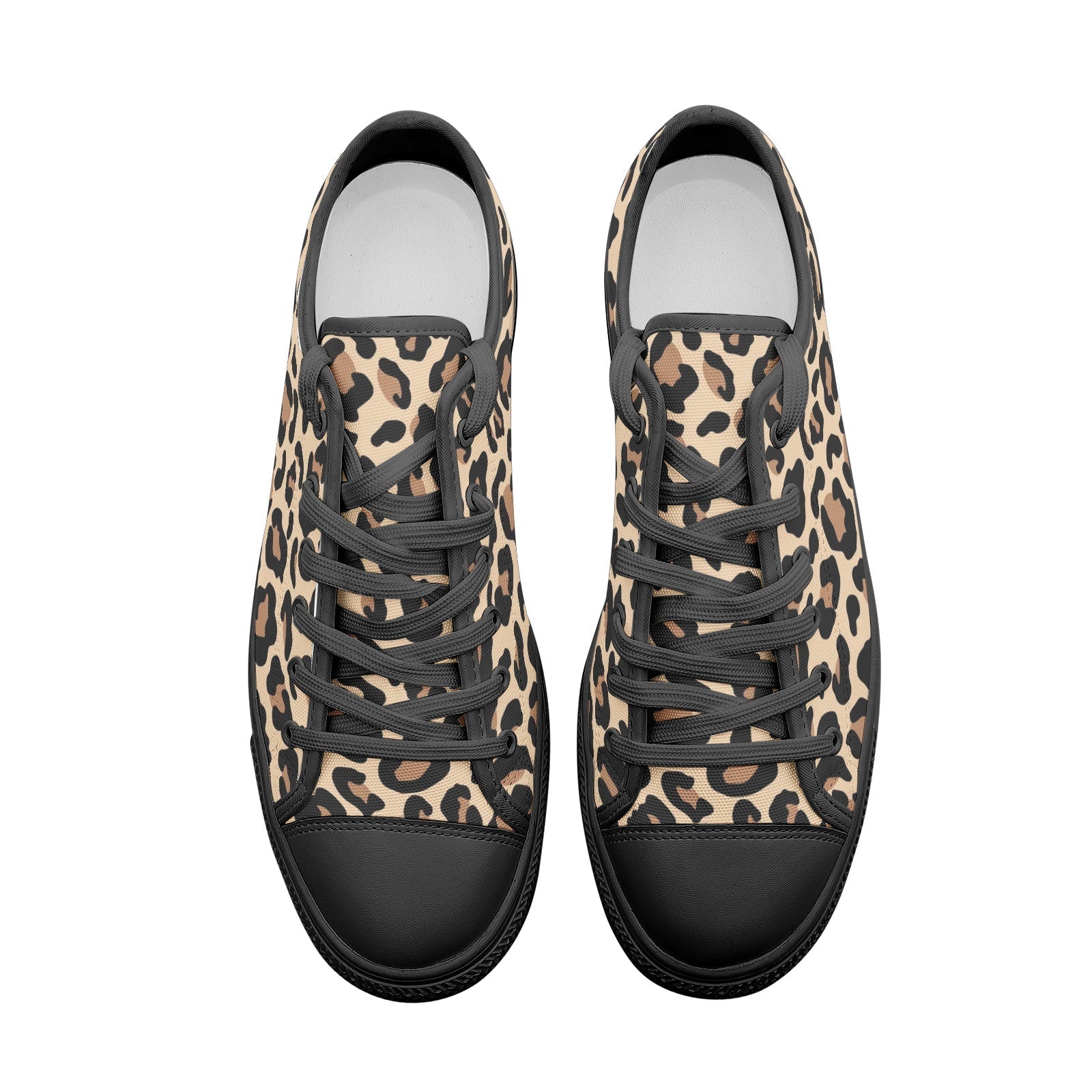 Leopard Unisex Low Top Canvas Shoes - L.W. Unlimited Custom Design Space