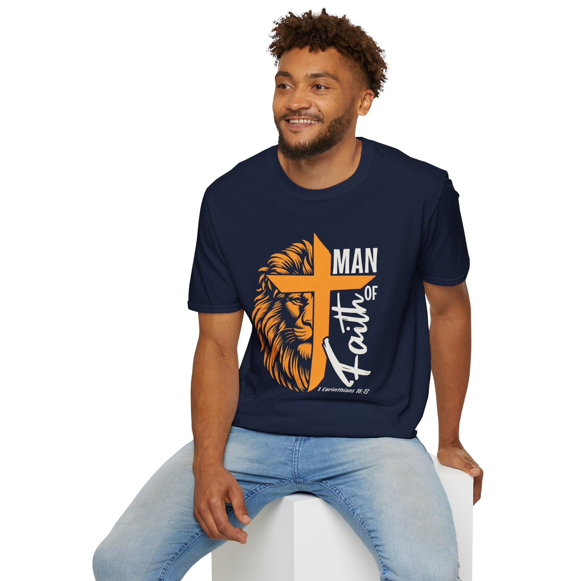 Man of Faith Unisex Softstyle T-Shirt - L.W. Unlimited Custom Design Space