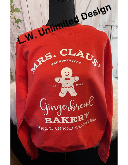 Mrs. Claus Gingerbread Bakery Crew - L.W. Unlimited Custom Design Space