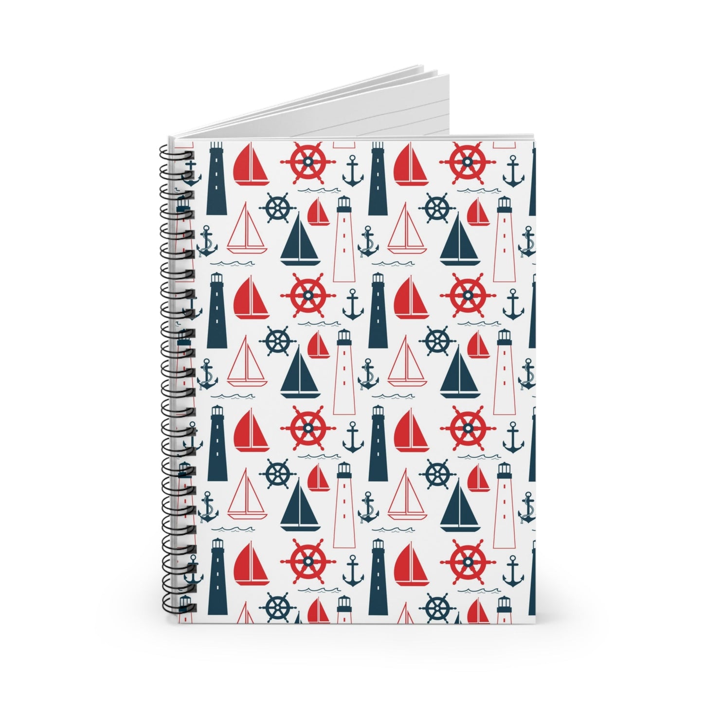 Nautical Spiral Notebook - Ruled Line - L.W. Unlimited Custom Design Space