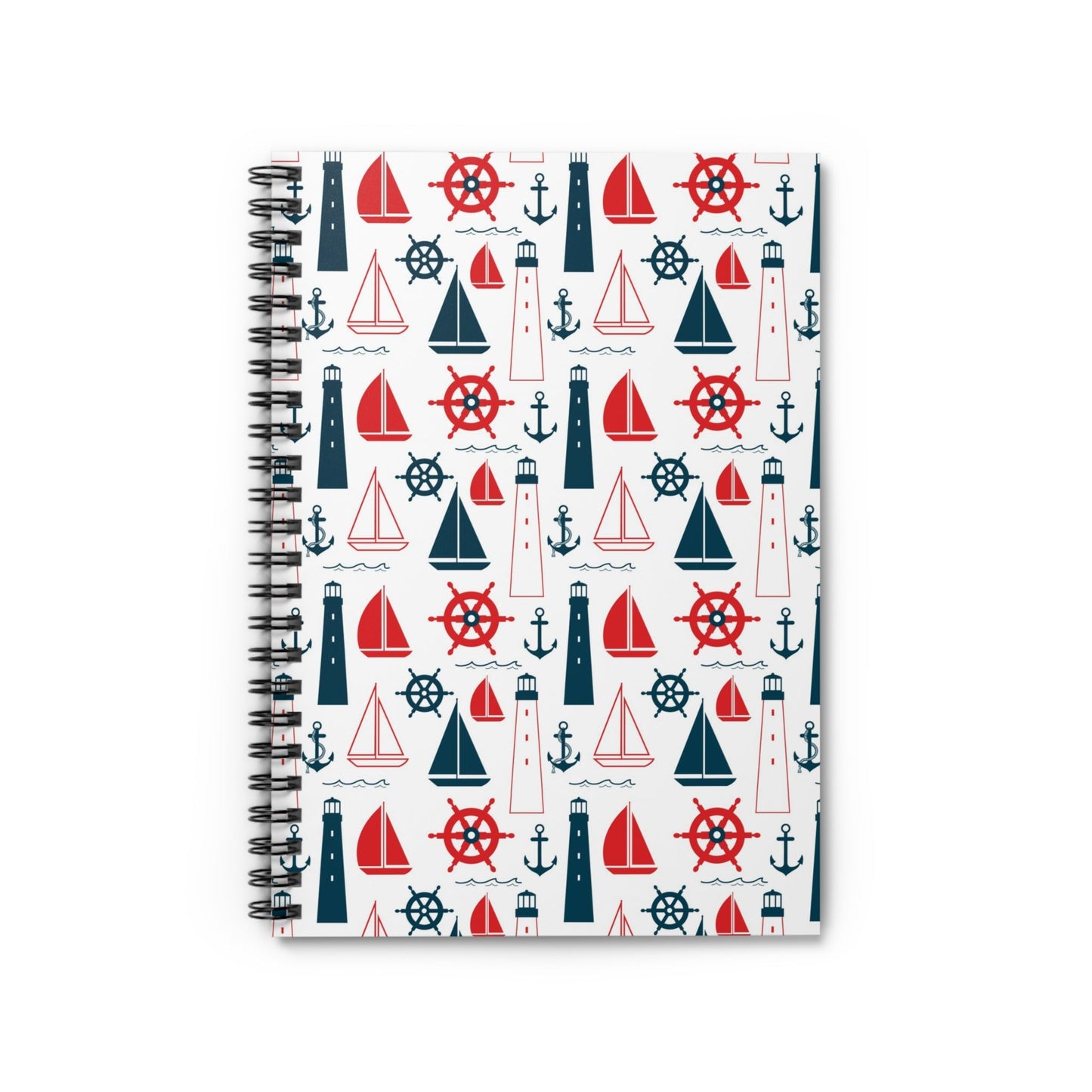 Nautical Spiral Notebook - Ruled Line - L.W. Unlimited Custom Design Space