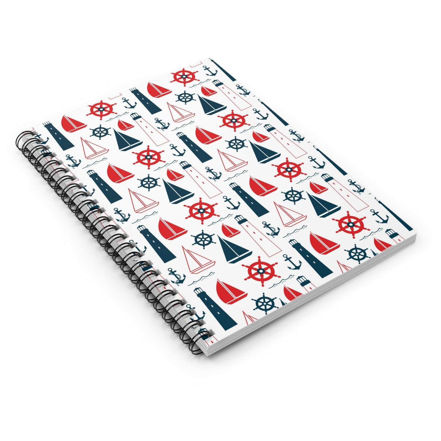 Nautical Spiral Notebook - Ruled Line - L.W. Unlimited Custom Design Space