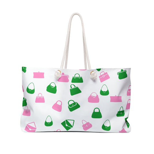 Pink & Green Purse Weekender Bag - L.W. Unlimited Custom Design Space