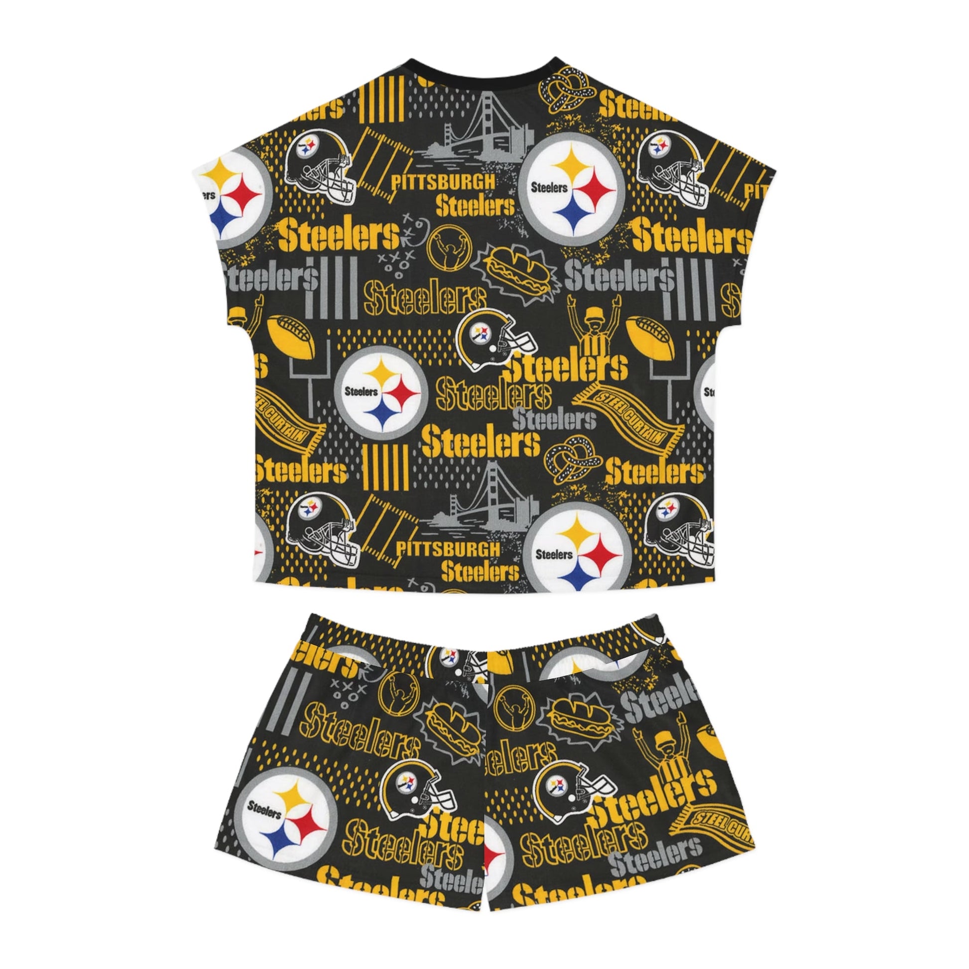 Pittsburgh Steelers Women's Short Pajama Set - L.W. Unlimited Custom Design Space