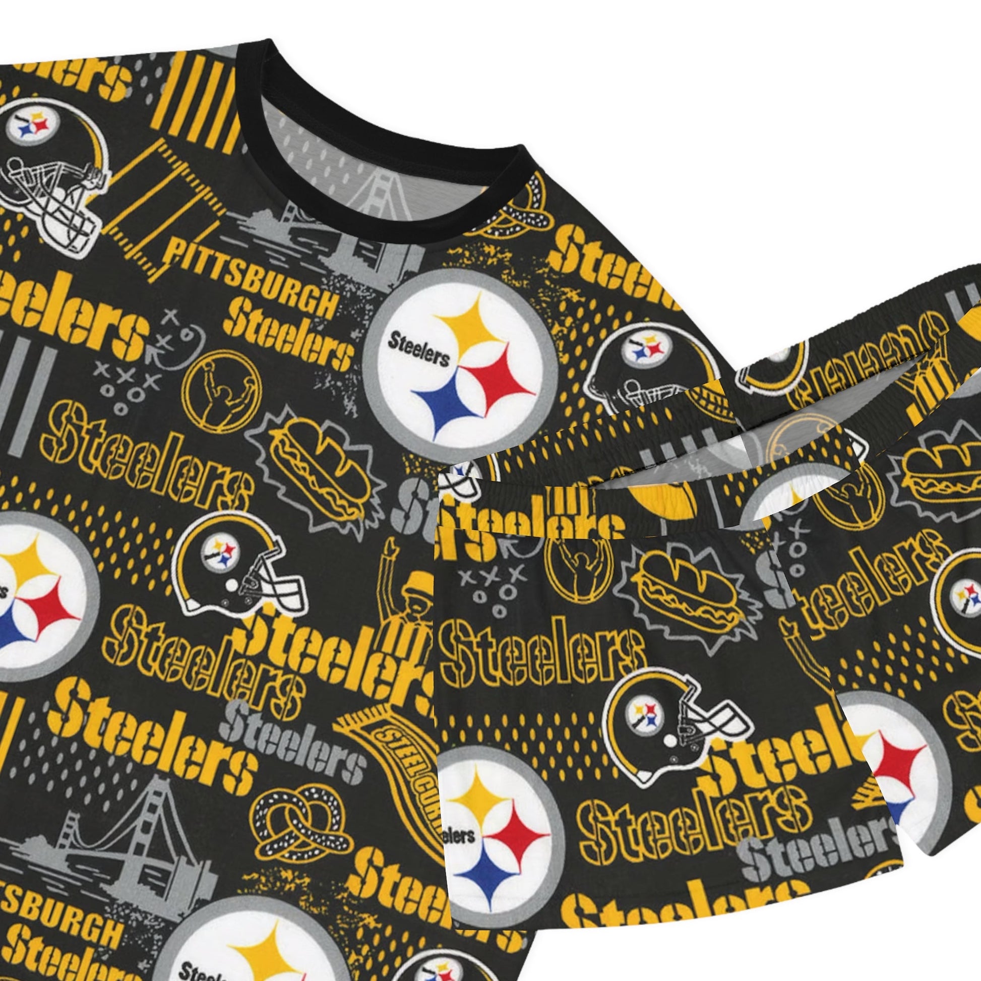 Pittsburgh Steelers Women's Short Pajama Set - L.W. Unlimited Custom Design Space