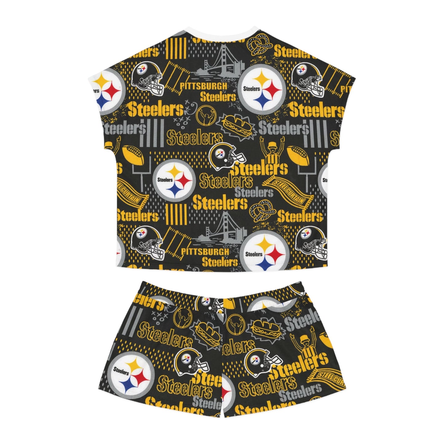 Pittsburgh Steelers Women's Short Pajama Set - L.W. Unlimited Custom Design Space