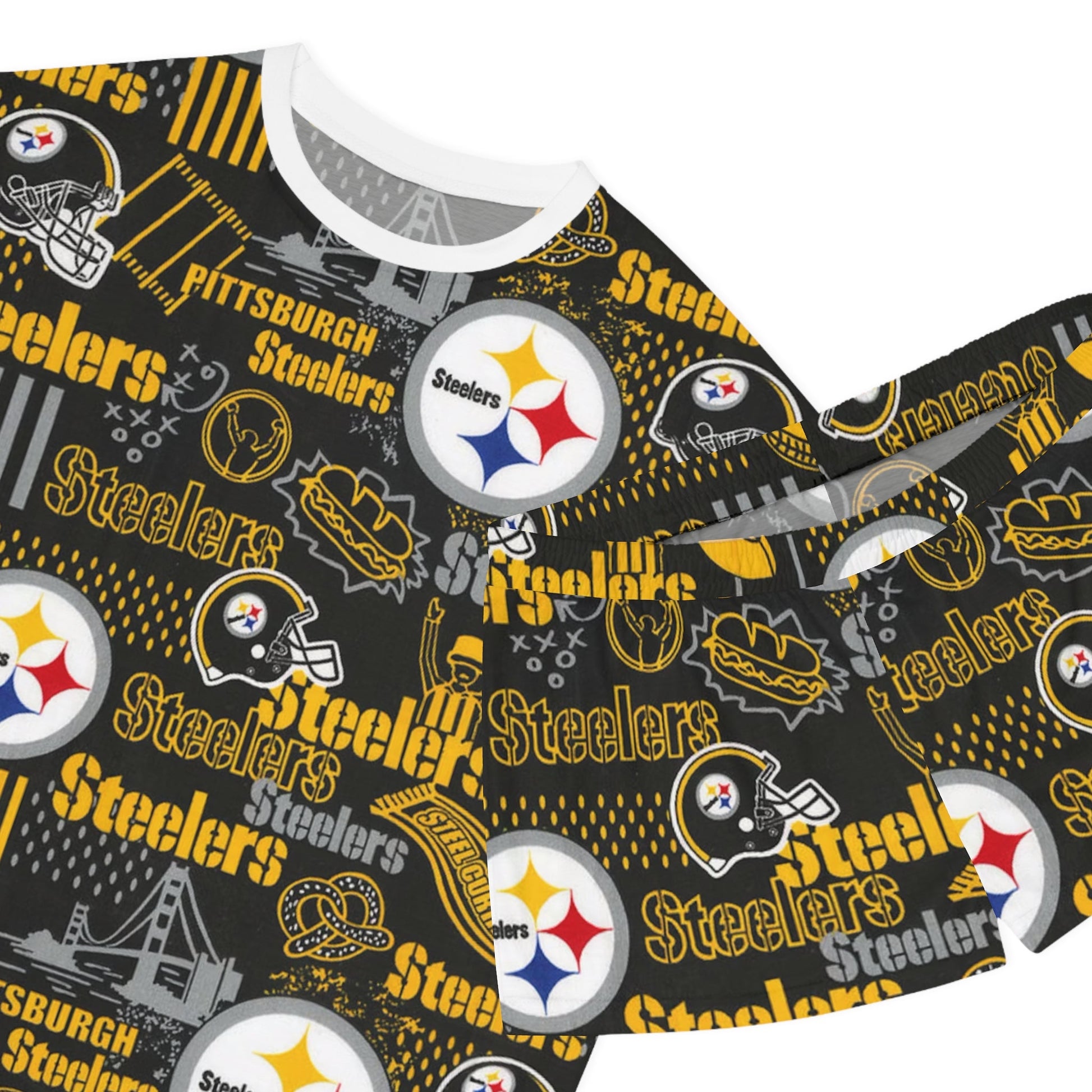 Pittsburgh Steelers Women's Short Pajama Set - L.W. Unlimited Custom Design Space