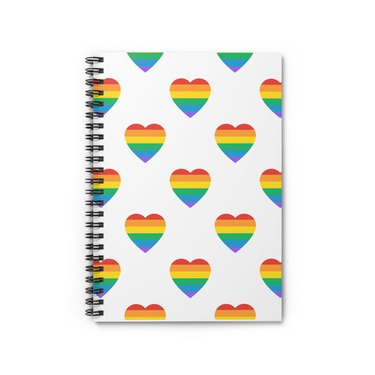 Pride Hearts Spiral Notebook - Ruled Line - L.W. Unlimited Custom Design Space