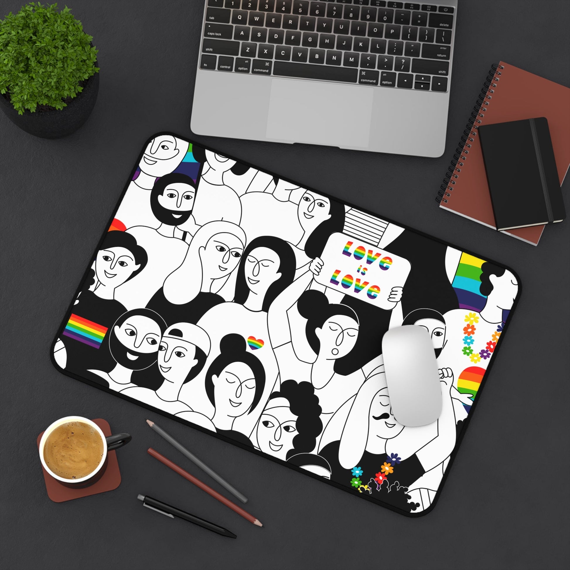 Pride Love Is Love Desk Mat - L.W. Unlimited Custom Design Space