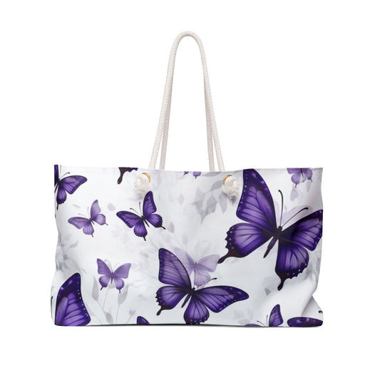 Purple Butterfly Weekender Bag - L.W. Unlimited Custom Design Space