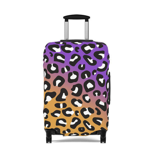 Purple/Orange Leopard Luggage Cover - L.W. Unlimited Custom Design Space