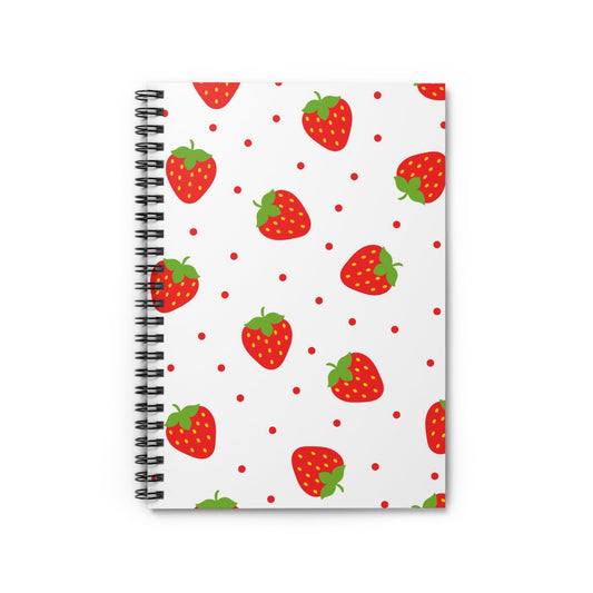 Strawberry Spiral Notebook - Ruled Line - L.W. Unlimited Custom Design Space