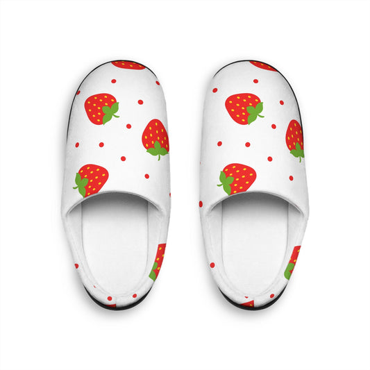 Strawberry Women's Indoor Slippers - L.W. Unlimited Custom Design Space