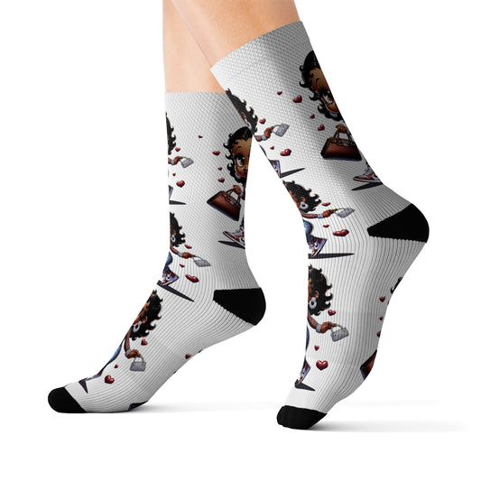 Betty Boop Brown Skinned Girl Socks - L.W. Unlimited Custom Design Space