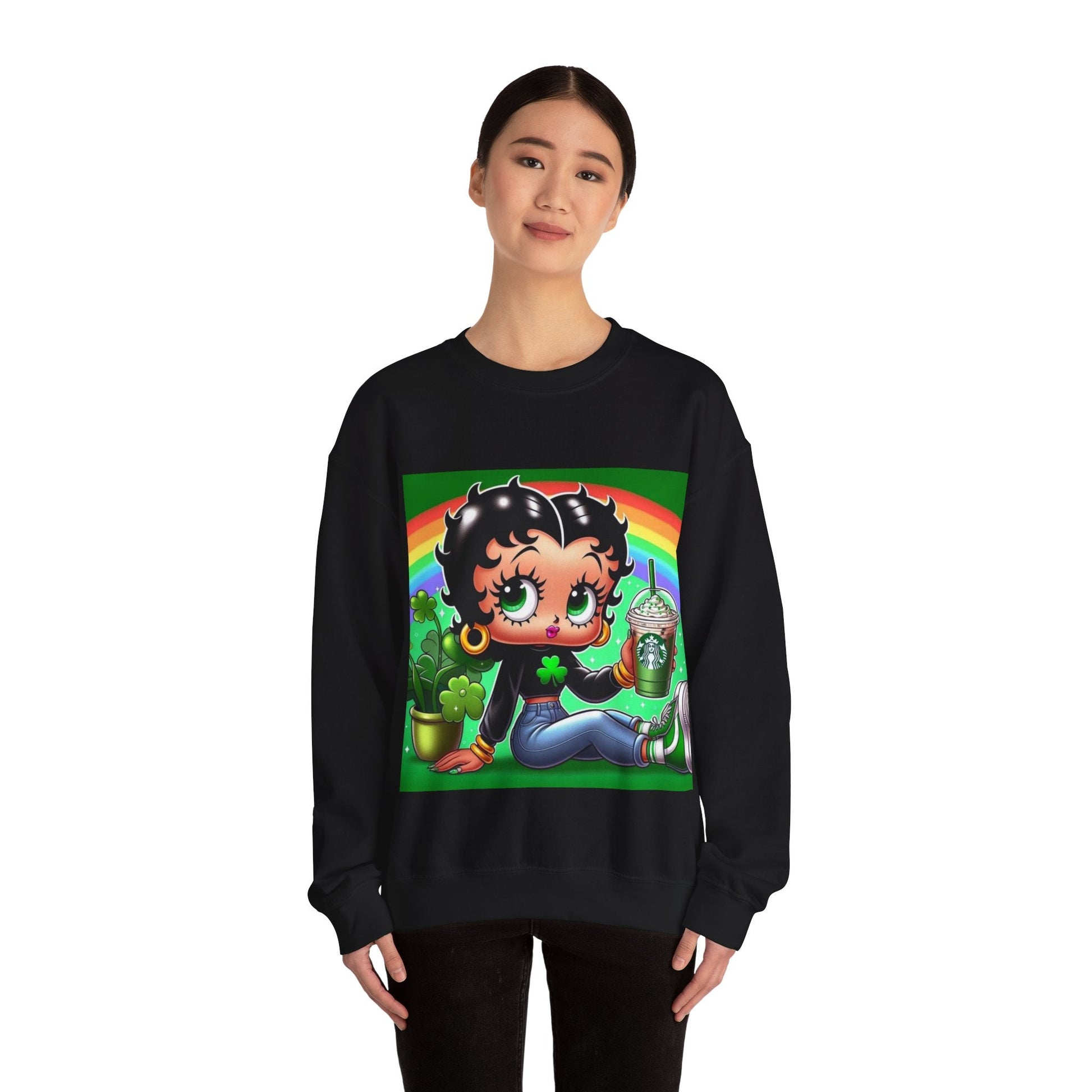 Betty Boop St. Patty's Unisex Heavy Blend™ Crewneck Sweatshirt - L.W. Unlimited Custom Design Space