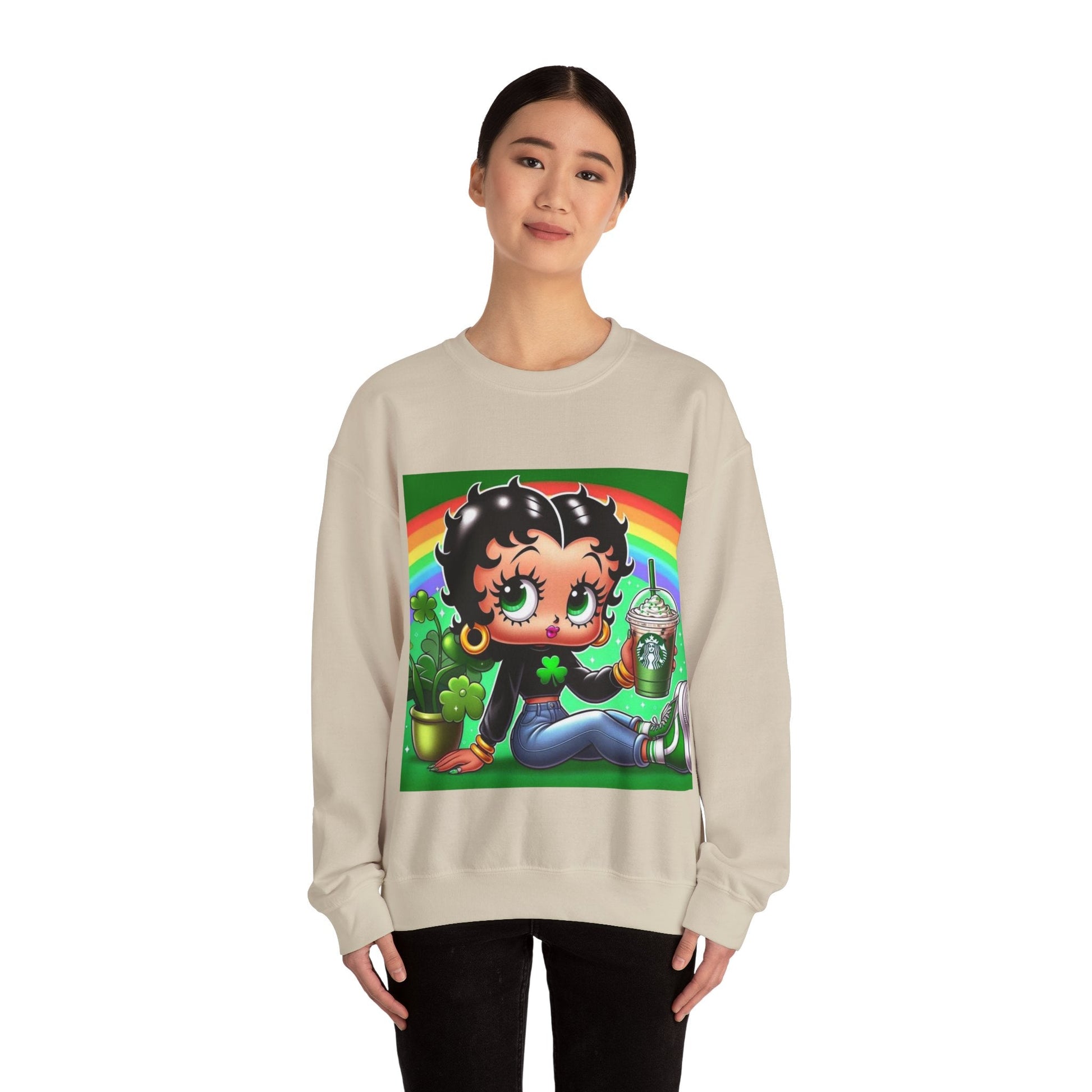 Betty Boop St. Patty's Unisex Heavy Blend™ Crewneck Sweatshirt - L.W. Unlimited Custom Design Space