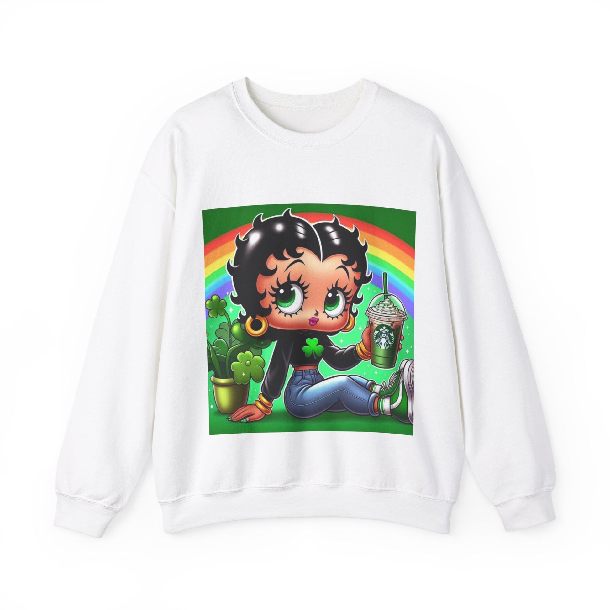 Betty Boop St. Patty's Unisex Heavy Blend™ Crewneck Sweatshirt - L.W. Unlimited Custom Design Space