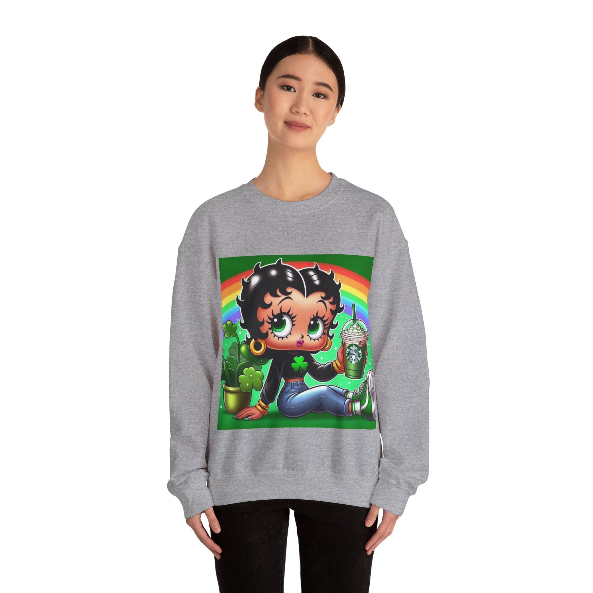 Betty Boop St. Patty's Unisex Heavy Blend™ Crewneck Sweatshirt - L.W. Unlimited Custom Design Space