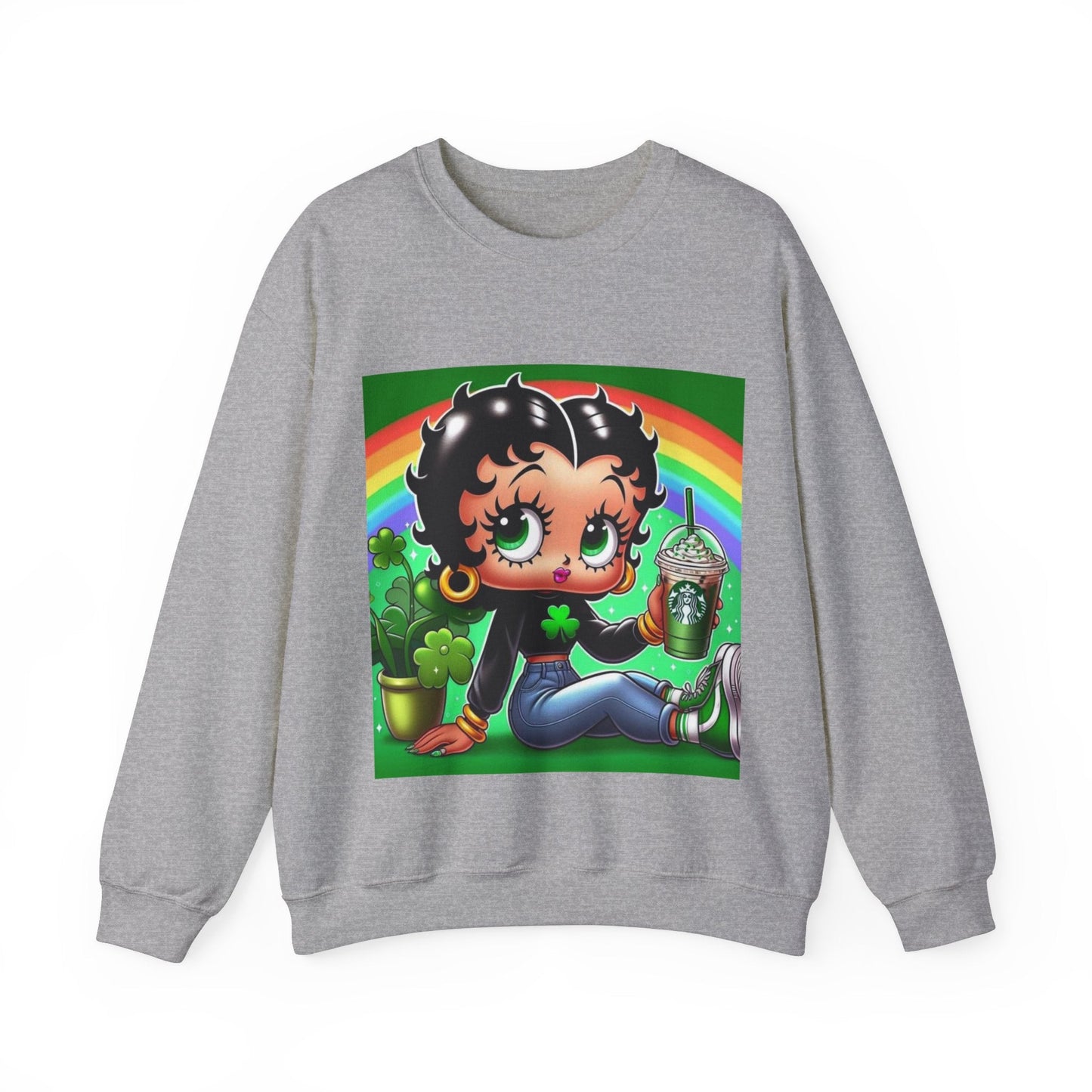 Betty Boop St. Patty's Unisex Heavy Blend™ Crewneck Sweatshirt - L.W. Unlimited Custom Design Space