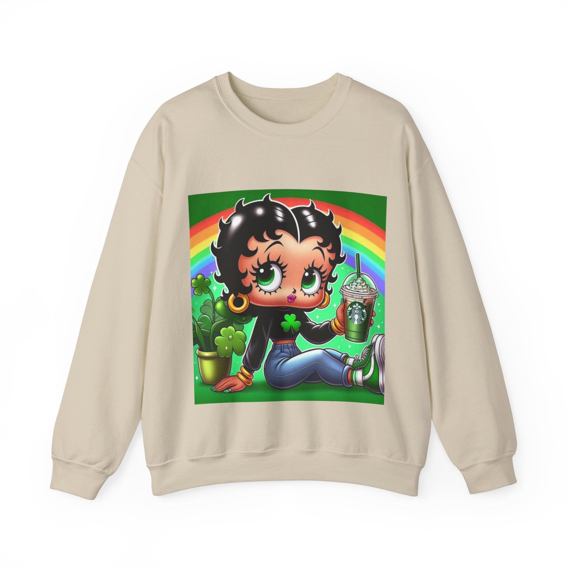 Betty Boop St. Patty's Unisex Heavy Blend™ Crewneck Sweatshirt - L.W. Unlimited Custom Design Space