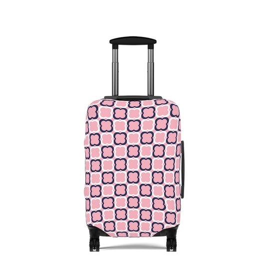 Pink and Navy Blue Luggage Cover - L.W. Unlimited Custom Design Space