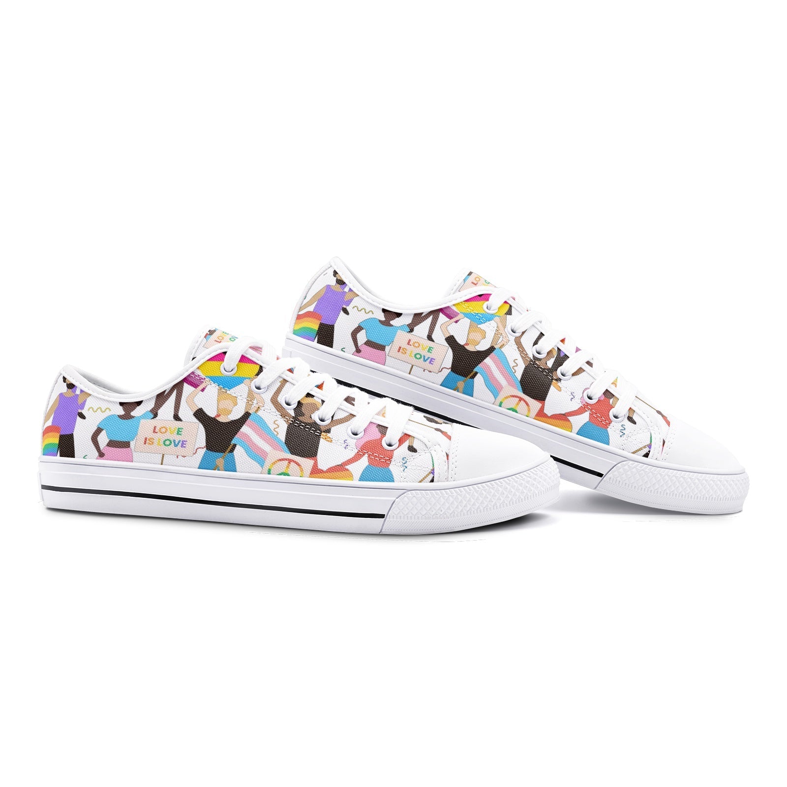 Pride Unisex Low Top Canvas Shoes - L.W. Unlimited Custom Design Space