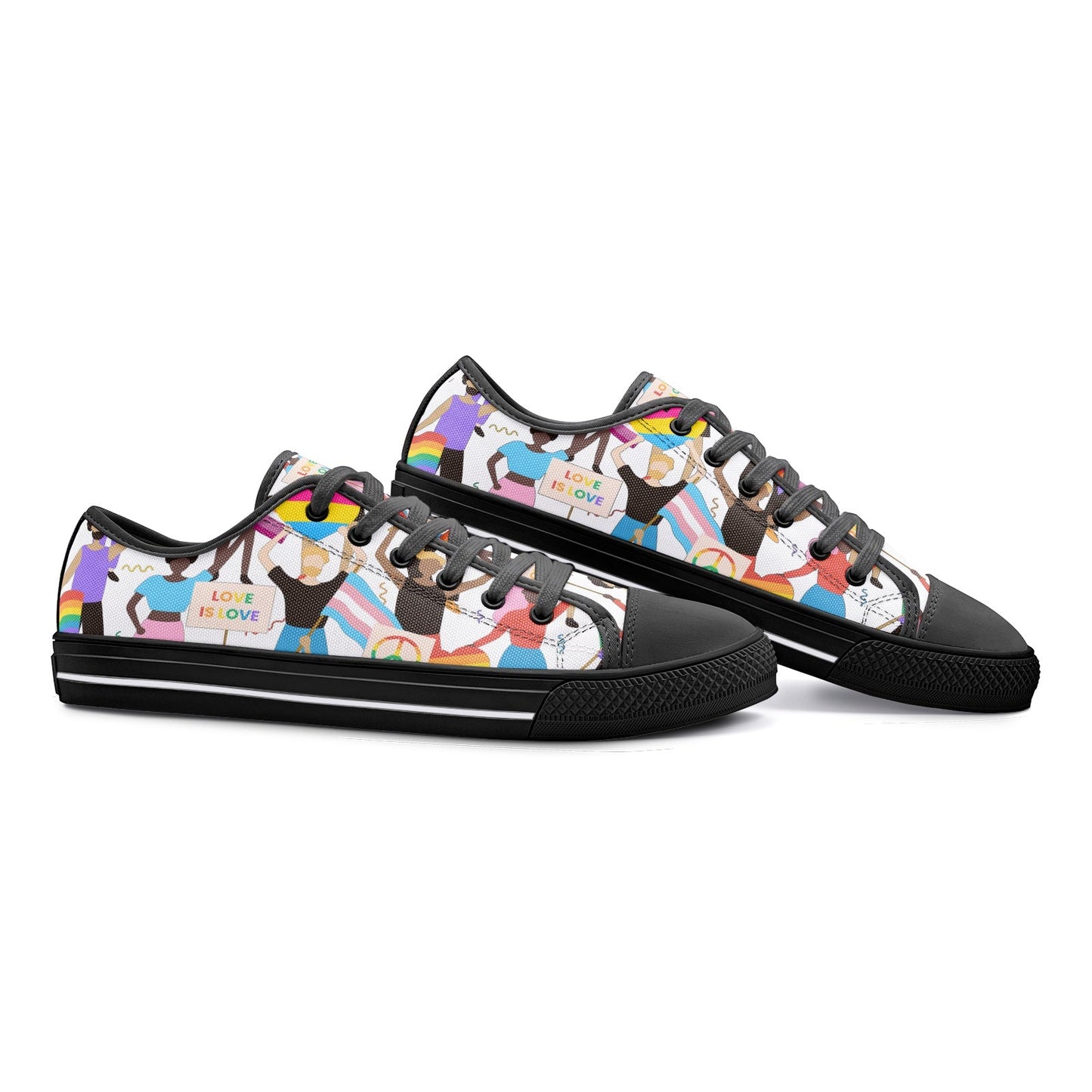 Pride Unisex Low Top Canvas Shoes - L.W. Unlimited Custom Design Space