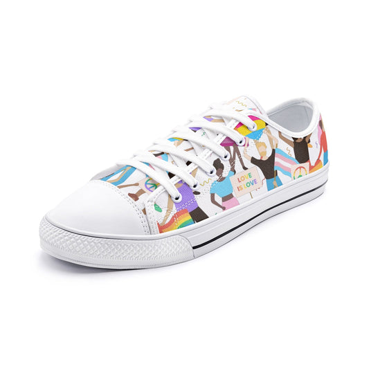 Pride Unisex Low Top Canvas Shoes - L.W. Unlimited Custom Design Space