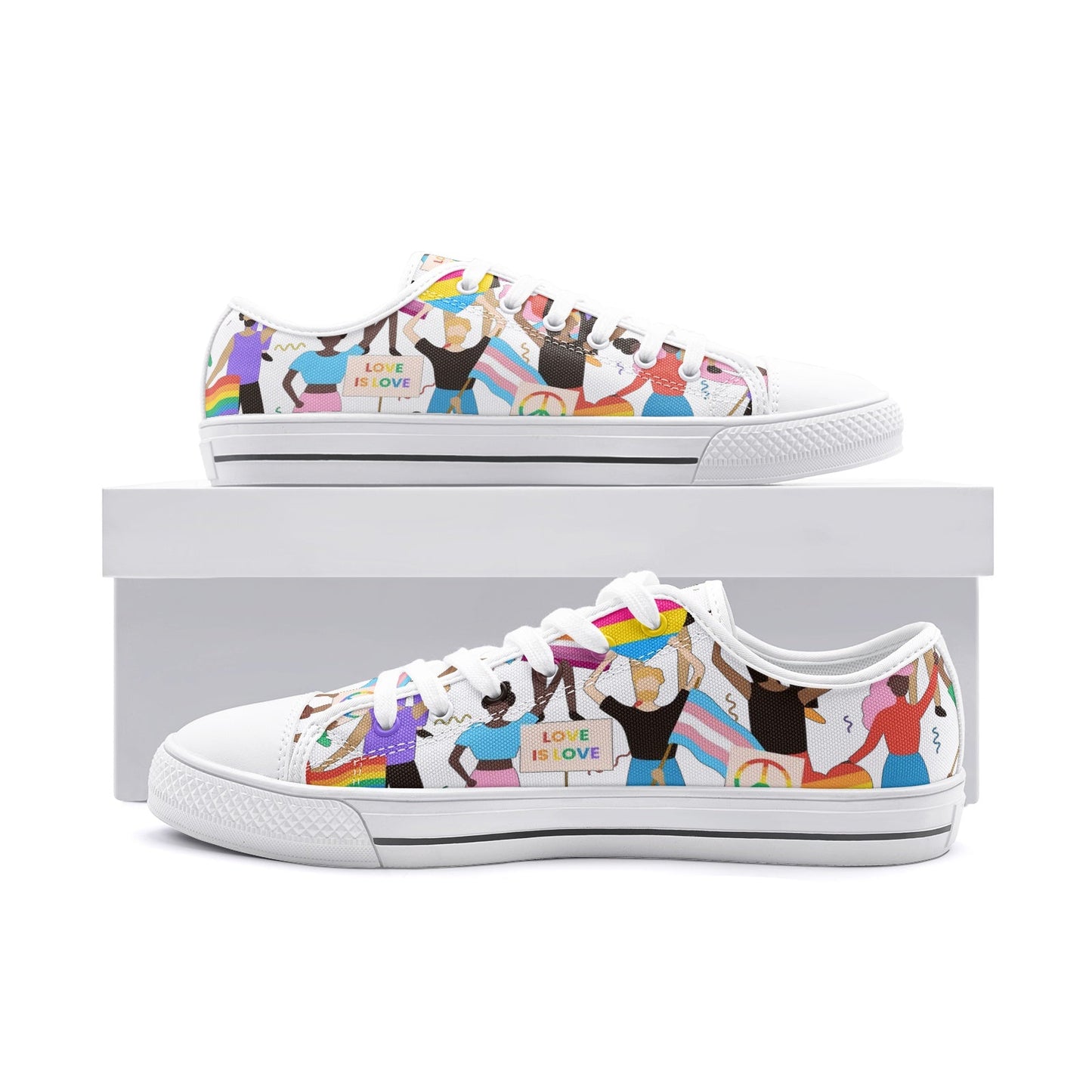 Pride Unisex Low Top Canvas Shoes - L.W. Unlimited Custom Design Space